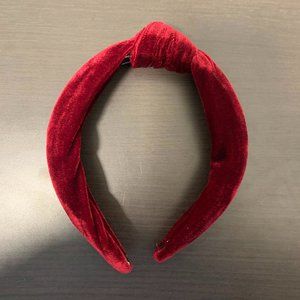 Maroon Velvet Knotted Headband Lele Sadoughi
